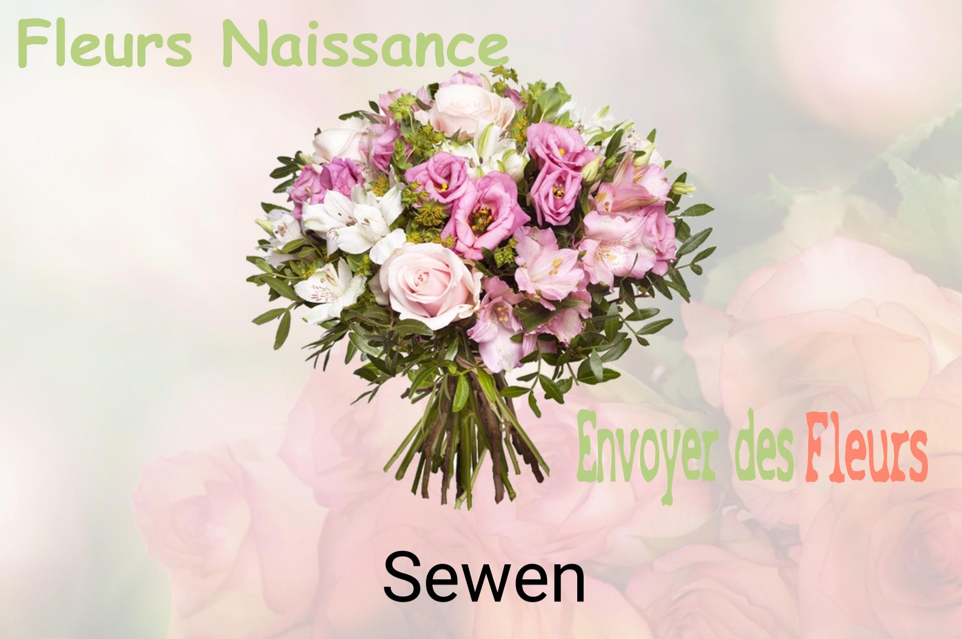 Bouquet de fleurs de naissance livré à Sewen