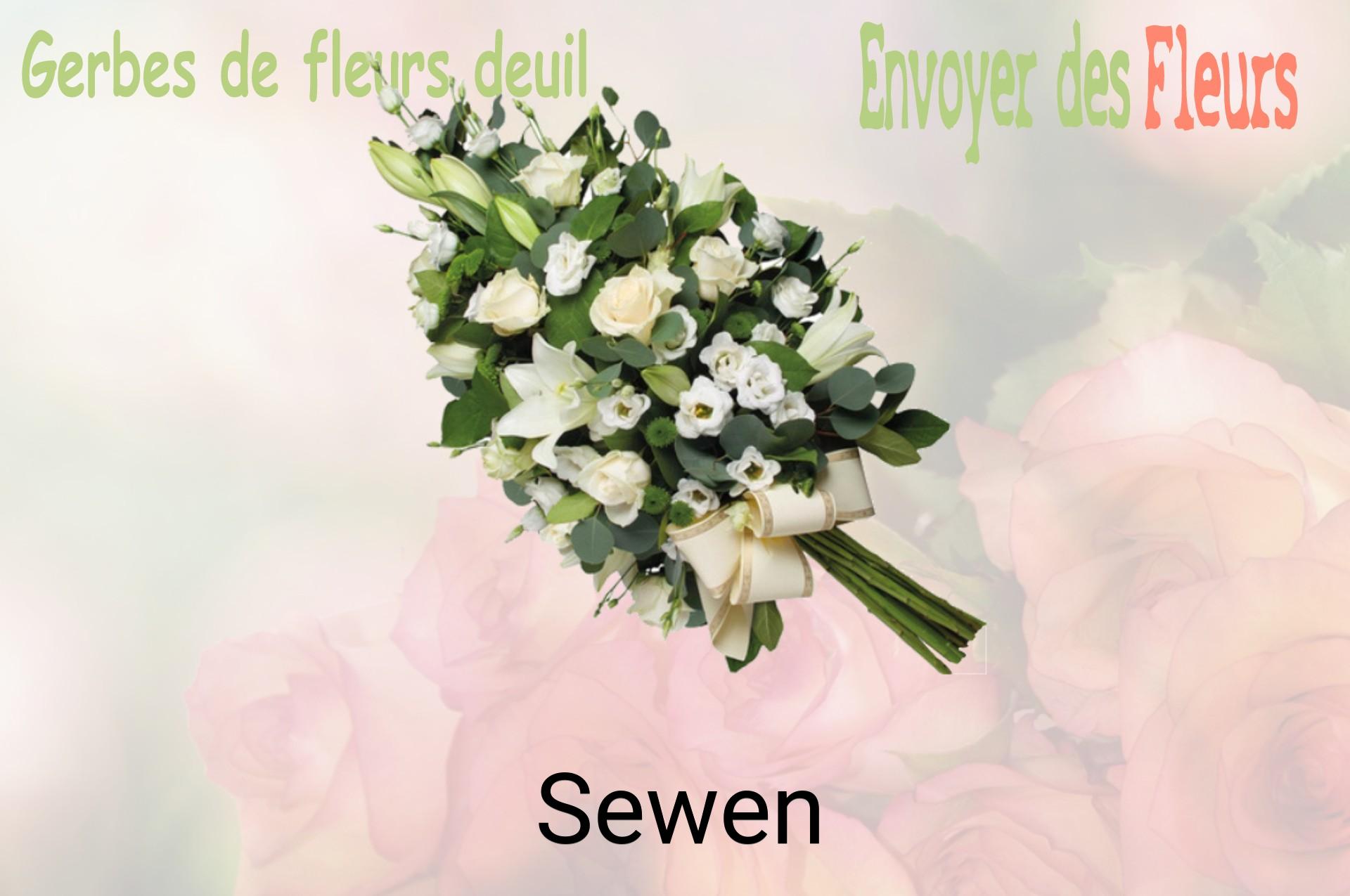 Gerbe de fleurs de deuil livrée à Sewen